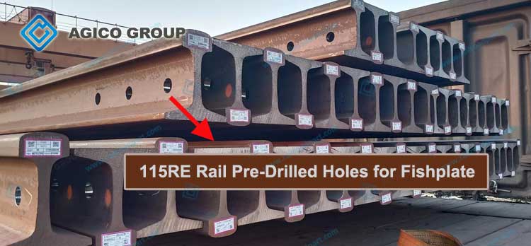 115RE Rail Pre Drilled Fish Bolt Holes