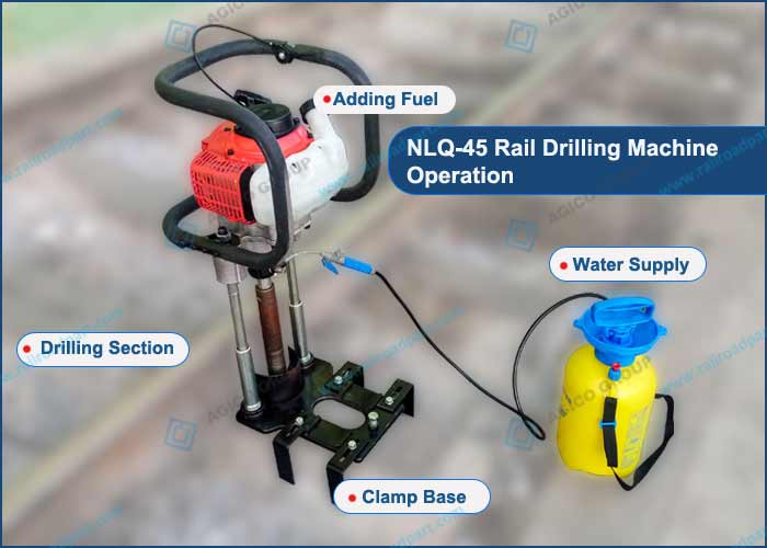 NLQ-45 Rail Drilling Machine Operation