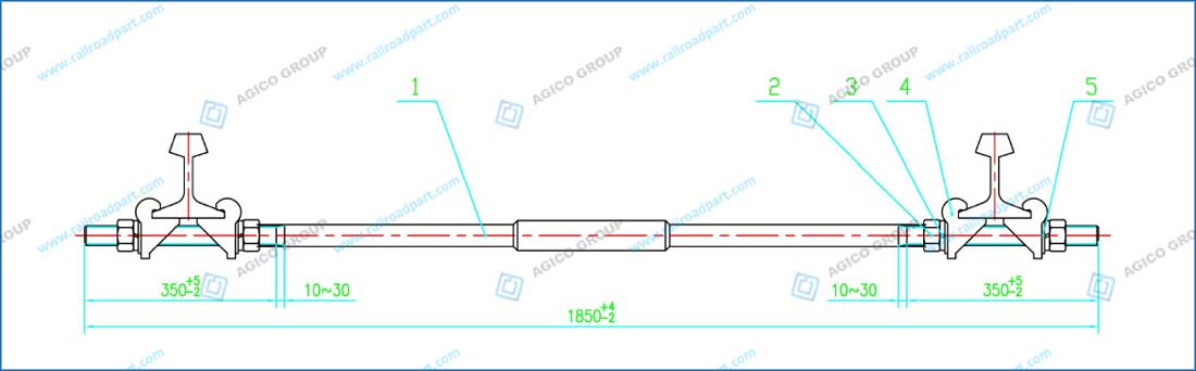 Rail Gauge Rod Drawing