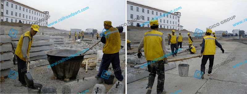Screw Spike Anchoring Process